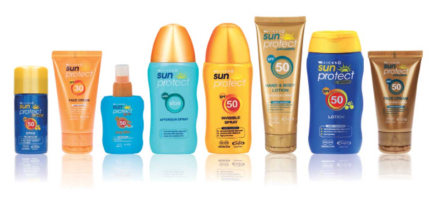 Sunscreen packshots